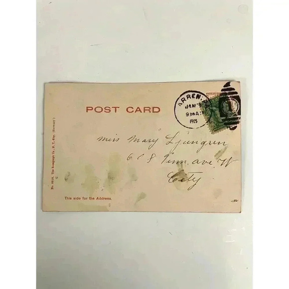 1905 Postcard Where the Allegheny meets the Conewango Warren PA RPPC Antique - Picture 2 of 6